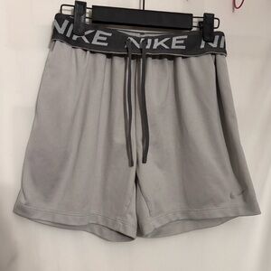 Nike Gray Athletic Shorts with Elastic Waistband